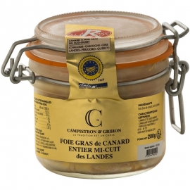 Foie gras de canard entier mi-cuit - 200 g - LABEL ROUGE