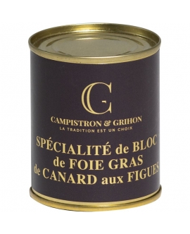 Spécialité de bloc de foie gras de canard aux figues 130 g