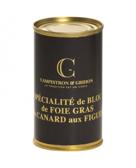 Spécialité de bloc de foie gras de canard aux figues 200 g