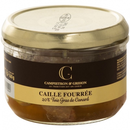 Caille fourrée au foie gras 160 g