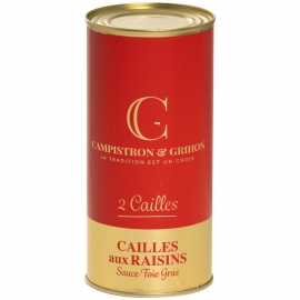 Cailles aux raisins sauce foie gras 450 g