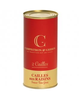 Cailles aux raisins sauce foie gras 450 g