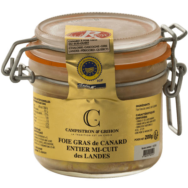Foie Gras de Canard entier mi-cuit - 200g